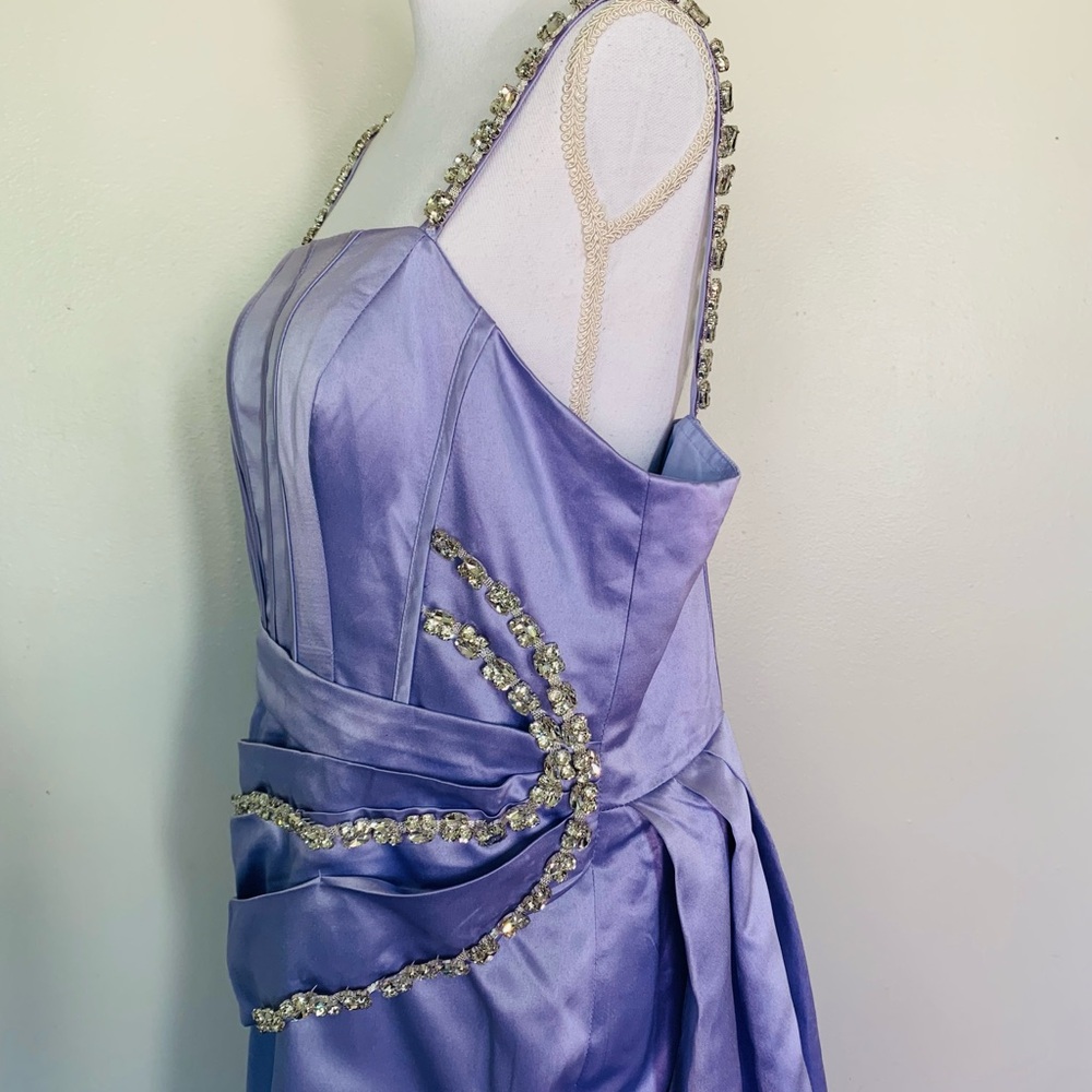 Women's formal dress size 16 polyester lace up back missing lace up string. NWOT - Picture 6 of 16